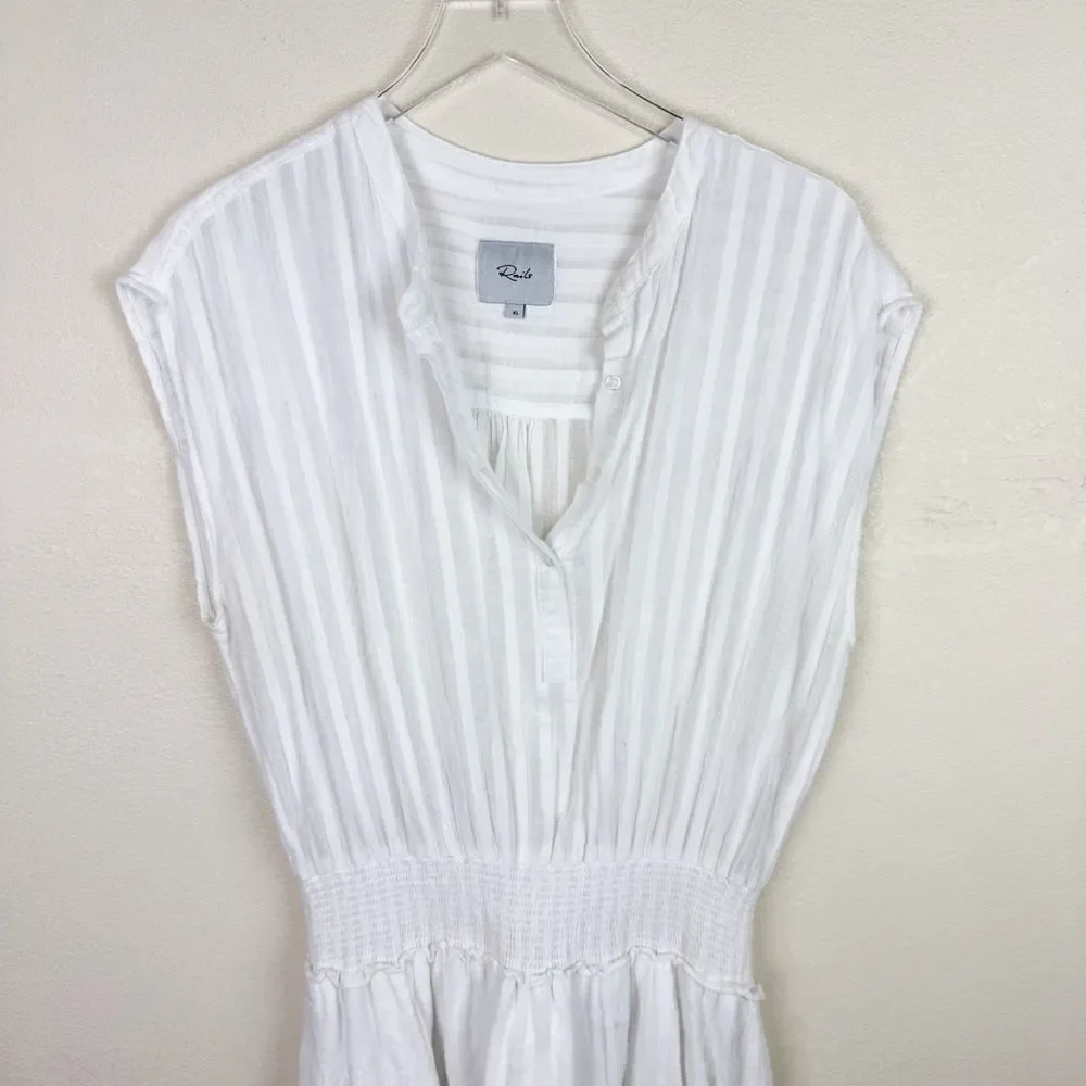 Rails White Short Sleeve Mini Causal Sun Dress XL - Picture 2 of 6